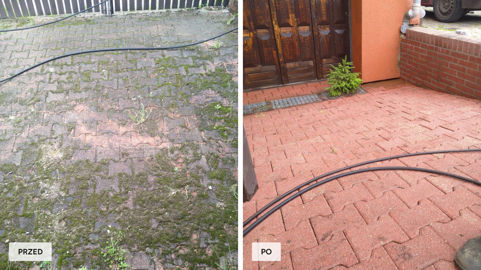 mycie ciśnieniowe bruku